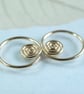Spiral Sleeper Hoops - Celtic Earrings - 14k Gold Fill - 12 mm Diameter - Image 4