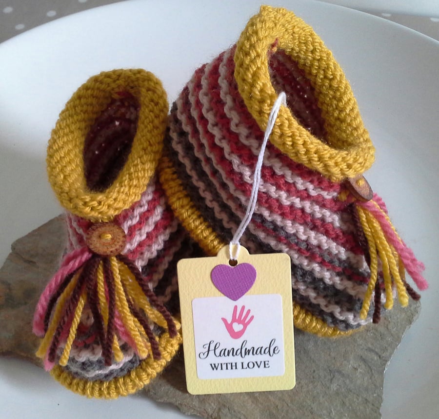 Baby Booties with wool 6-9 months