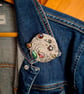 Crocheted and beaded brooch - Image 2