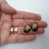 Floral Cabachon Earrings 