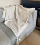 Crocheted Cream Granny Square Blanket in Cream - Image 4