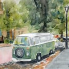 Volks Wagen Dormobile Birthday Card