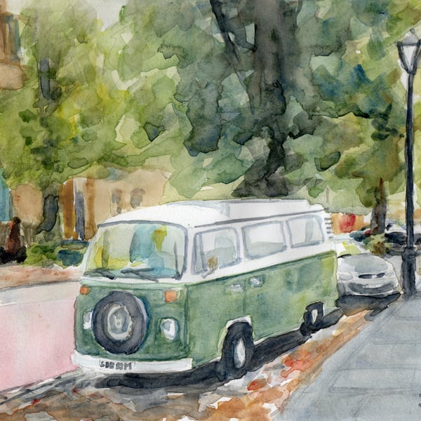 Volks Wagen Dormobile Birthday Card