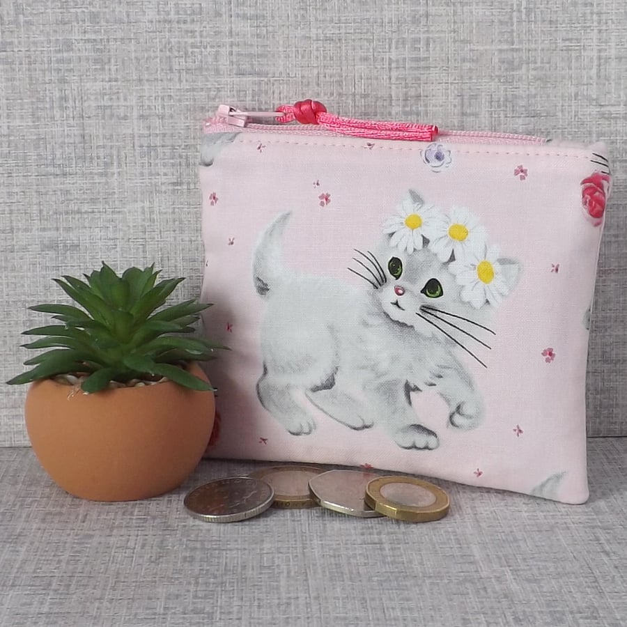 Small purse, coin purse, kittens, cats