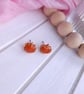 Mini Golden Flake Pumpkin Stud Earrings, Autumn Jewellery, Acessories & Gifts - Image 6