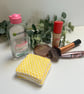 Reusable Bamboo Towelling Face Pads Pack of 7 - Yellow Polka Dot