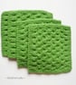 British sheep wool coasters - Apple green doilies - UK handmade gift  - Image 5