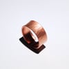 Textured Copper Open Ring (UK P - Q size) - UK Free Post
