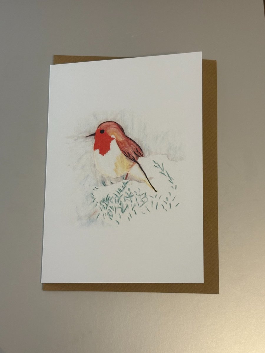 Christmas Robin A5 Christmas Greeting Cards 