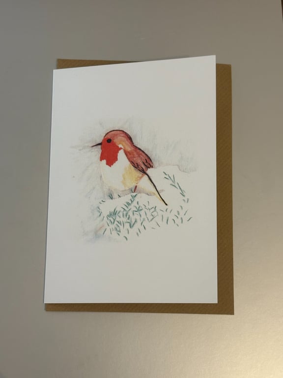 Christmas Robin A5 Christmas Greeting Cards 