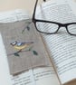 Elastic Bookmark with Embroidered Blue Tit - Image 2
