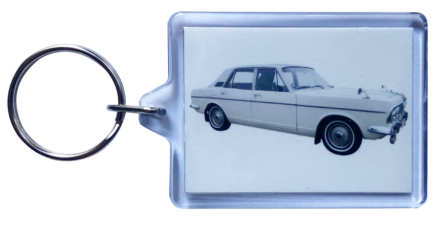 Ford Zodiac Mk4 1972 - Keyring with 50x35mm Insert - Car Fan