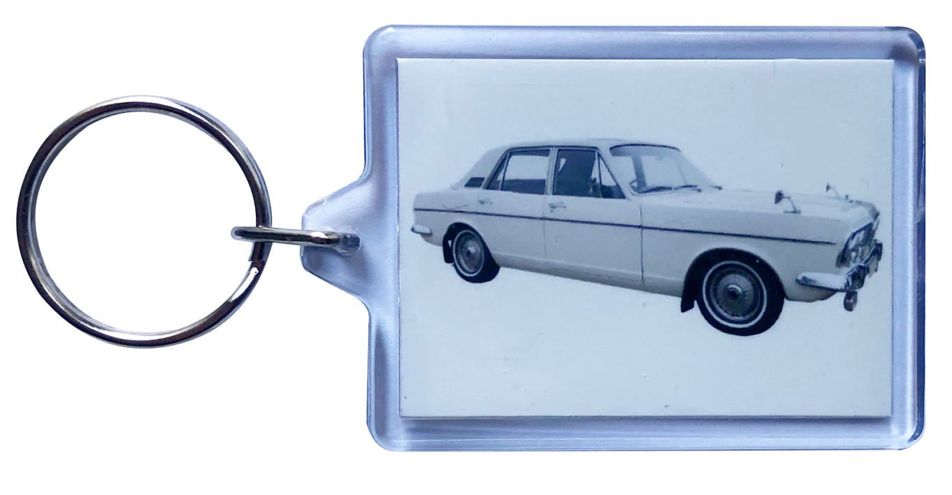 Ford Zodiac Mk4 1972 - Keyring with 50x35mm Insert - Car Fan