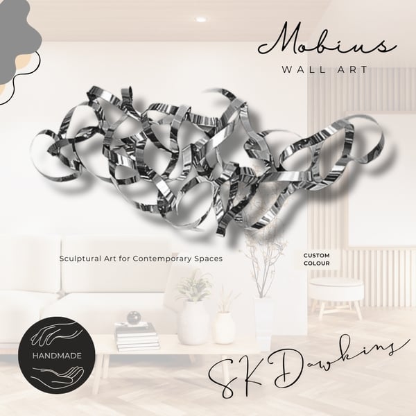 Large Modern Metal Wall Art - 75 x 40cm , Other sizes to choose