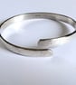 Sterling Silver Bangle, textured design - Image 6