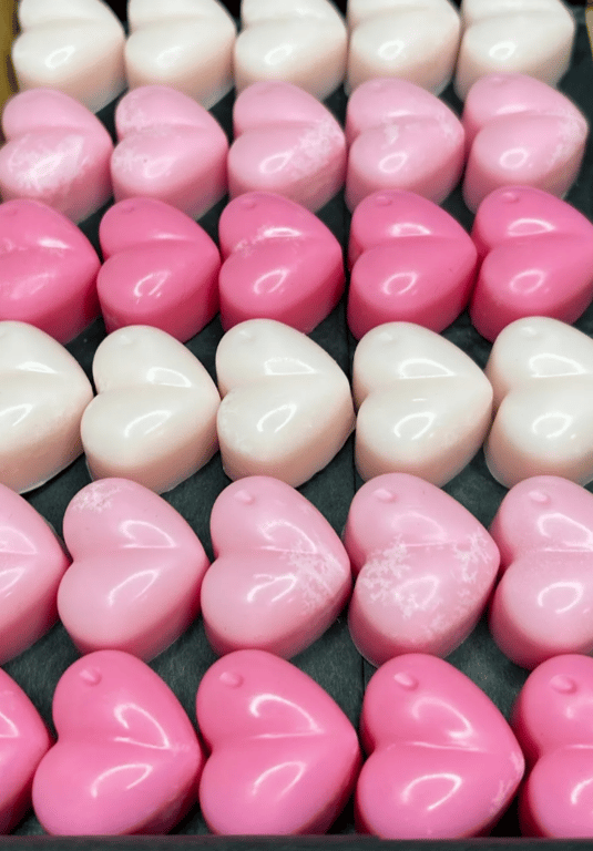 Handmade to order 6 luxury heart wax melts 