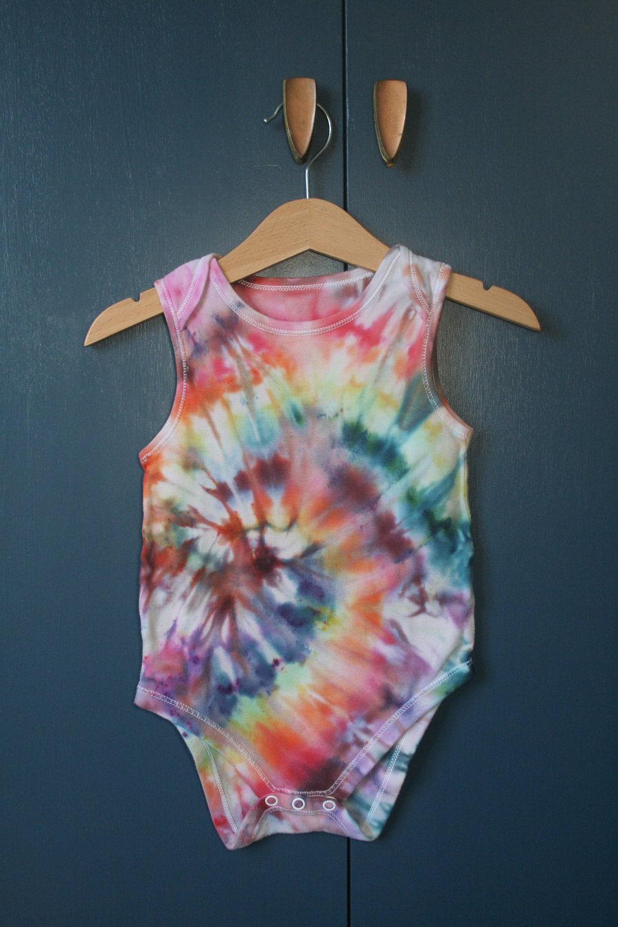 12-18 Months Rainbow Ice-Dyed Vest Top