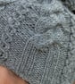 Childs Hand Knitted Hat in Grey - Fits Age 8 - 11 years - Image 4