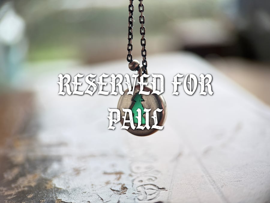 RESERVED FOR PAUL Sterling Silver Green Onyx Tree Necklace