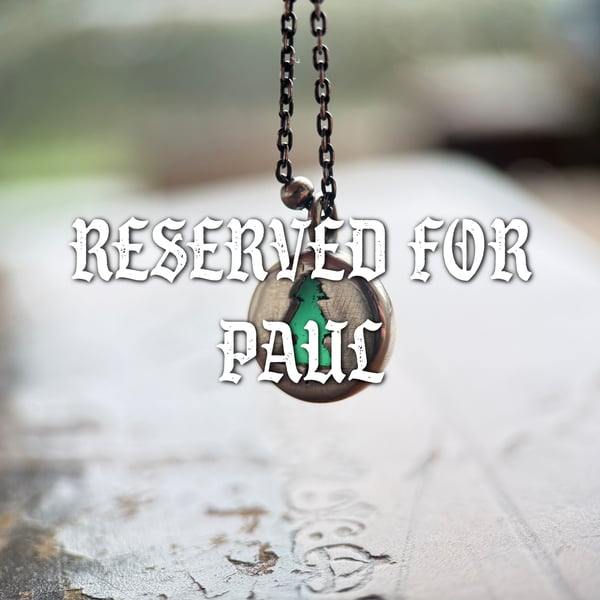 RESERVED FOR PAUL Sterling Silver Green Onyx Tree Necklace