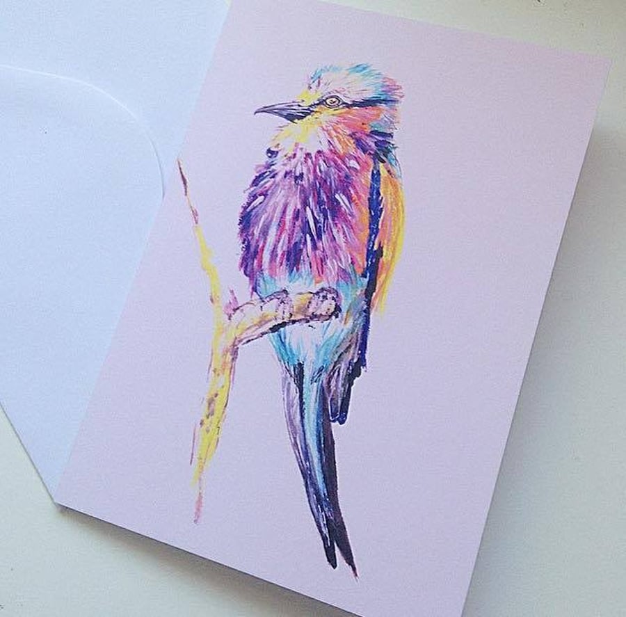 BIRD ILLUSTRATION CARD, BLANK INSIDE, FOR HER, BIRD LOVERS 