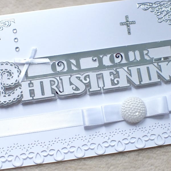 Personalised Handmade Christening Card
