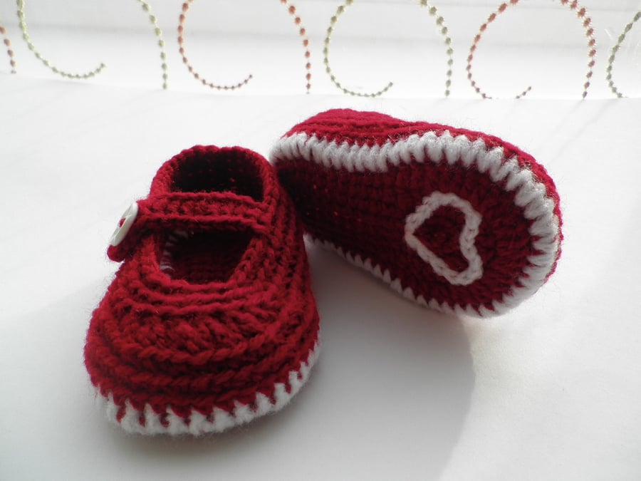 Baby Booties, Valentine day shoes for baby girl