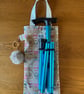Foldable Walking Stick Bag & Furry Pom Pom - disability friendly 