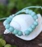 Amazonite and moonstone adjustable bracelet