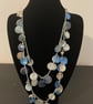 'Perla' Blue & Natural Shell Necklace