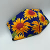 Stand with Ukraine Sunflower Face Mask. Triple layered. 100 % Cotton Fabric.