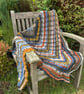Autumn hues wool rich lace crochet triangle wrap shawl  - Image 5
