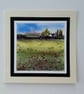 Handmade Blank Greetings Card, Notelet Of Summer Fields And Cottage. One Off - Image 5