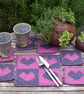 Knitting Pattern for Heart Coasters and Table Mat.  Digital Pattern - Image 3