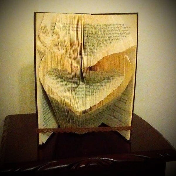 Deer Couple Heart Book Folding Pattern - EMAILED PDF PATTERN