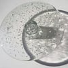 Sparkly Glitter Fused Glass Cakestand, Silver Glitter