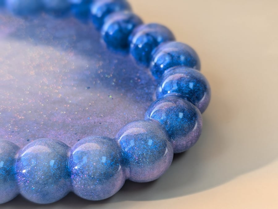 Cloud Resin Bubble Tray in Sky Blue
