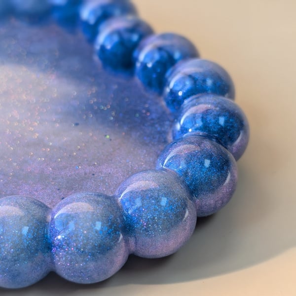 Cloud Resin Bubble Tray in Sky Blue