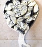 Sweet, hand-held, ceramic framed mirrors with beautiful cotton fabric backing - Image 2