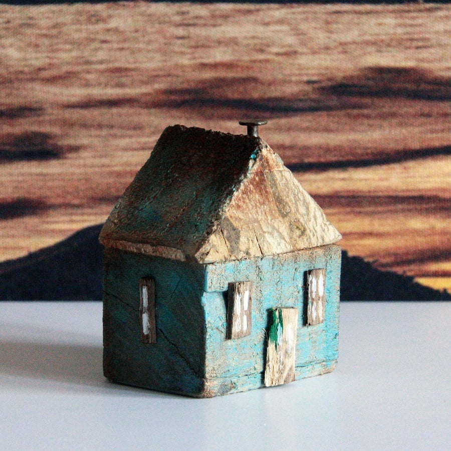 Wonky Driftwood Hoose, Driftwood Art from Scotland