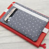 Zipped Pouch for Journals and Notebooks with Pocket and Planner Band