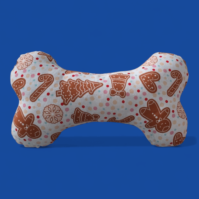Personalised christmas dog bone toy