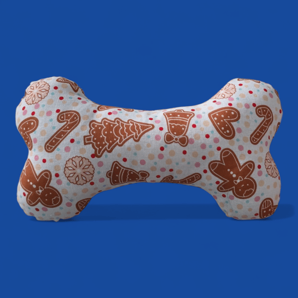 Personalised christmas dog bone toy