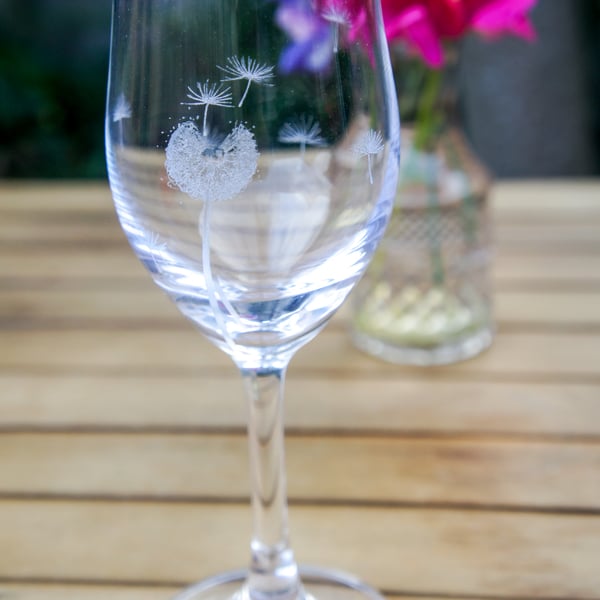 Small Engraved Crystal Glass