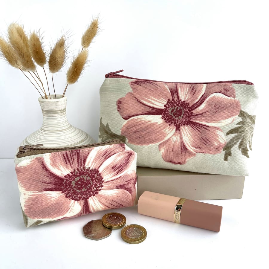 Matching Gift Set of Purses with Pink Flowers