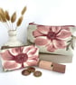 Matching Gift Set of Purses with Pink Flowers - Image 1