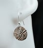 Handmade Fine Silver Drop Earrings - Aztec Design - Image 2