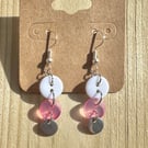 Button dangle earrings 