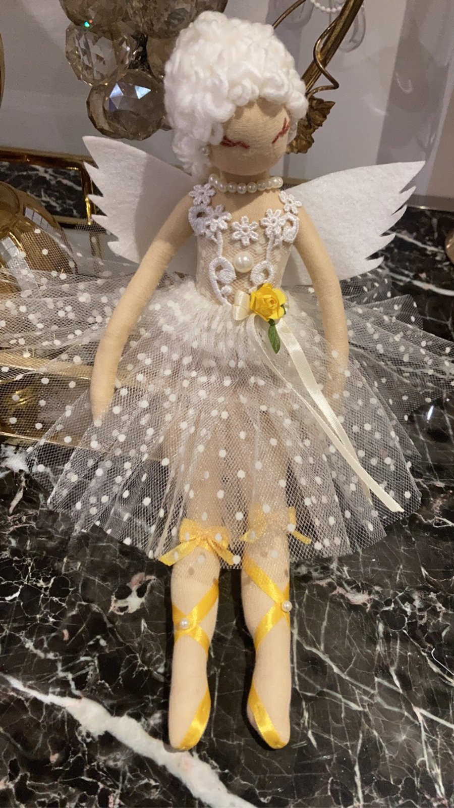 Large Christmas Tree Fairy Decoration , Christmas Fairy Tree Topper , Angel Doll