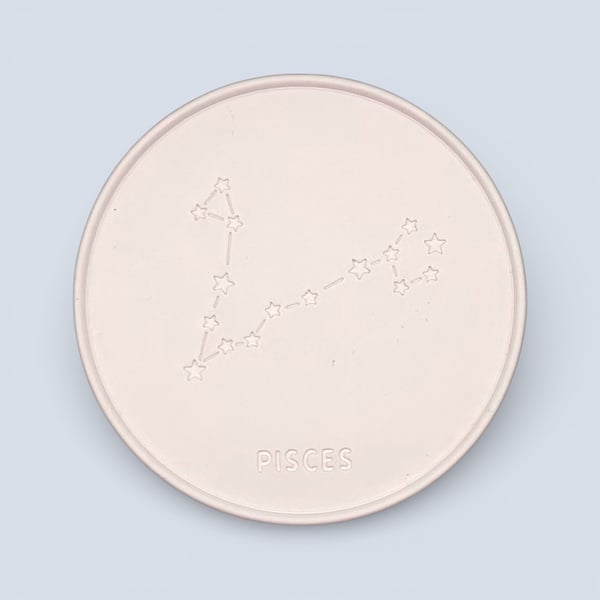 Pisces Constellation Coaster Gift for Astrology Lovers February March Birthday